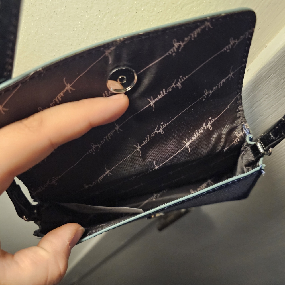 Small Kendall & Kylie Iridescent Blue Clutch - Picture 7 of 8